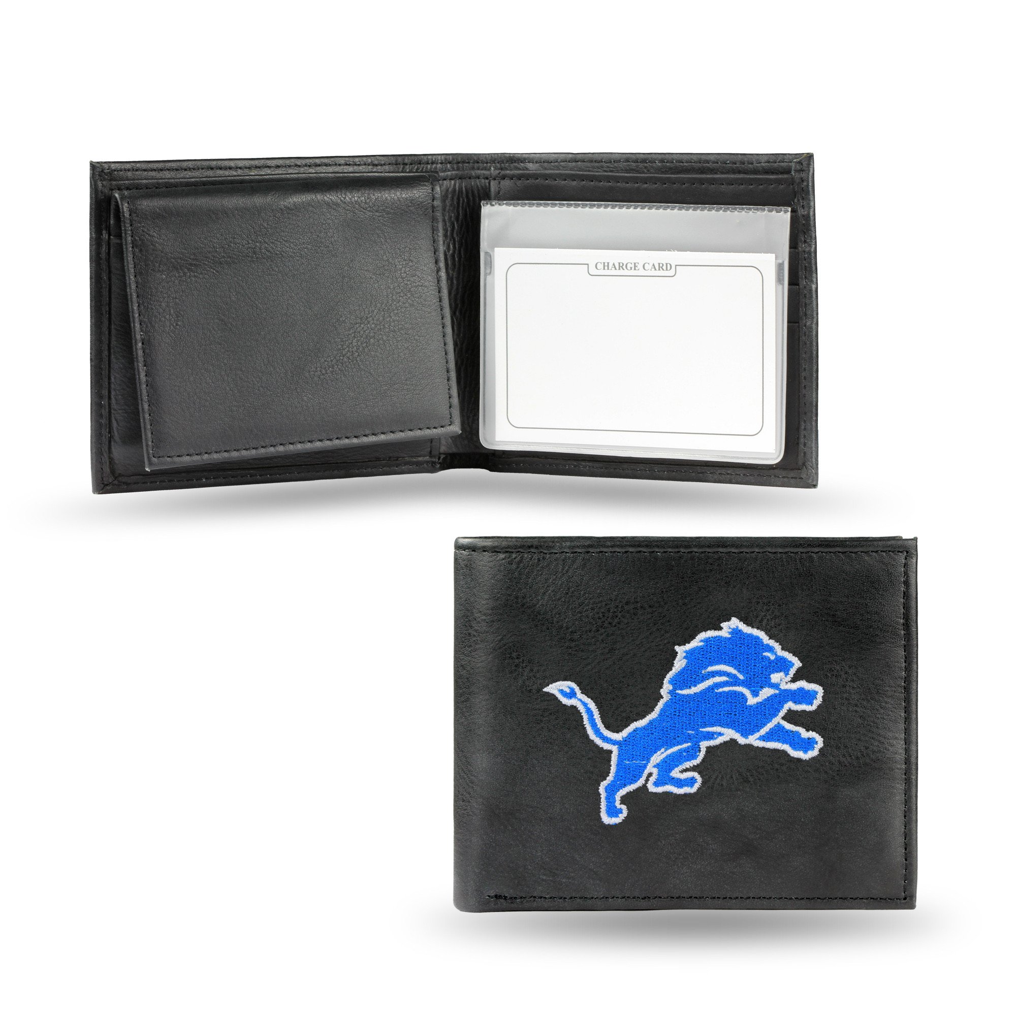 Detroit Lions Embroidered Leather Bi-Fold Wallet