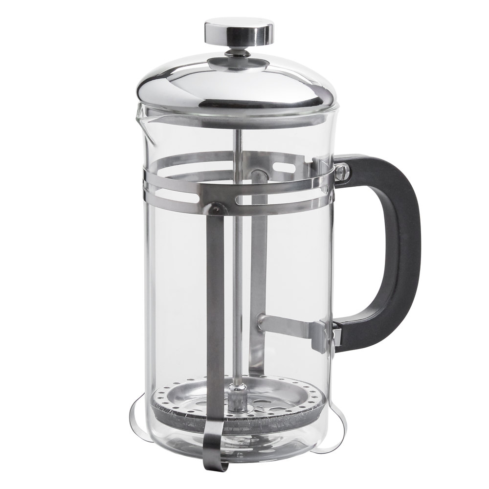 Choice 20 oz. Glass / Stainless Steel French Coffee Press