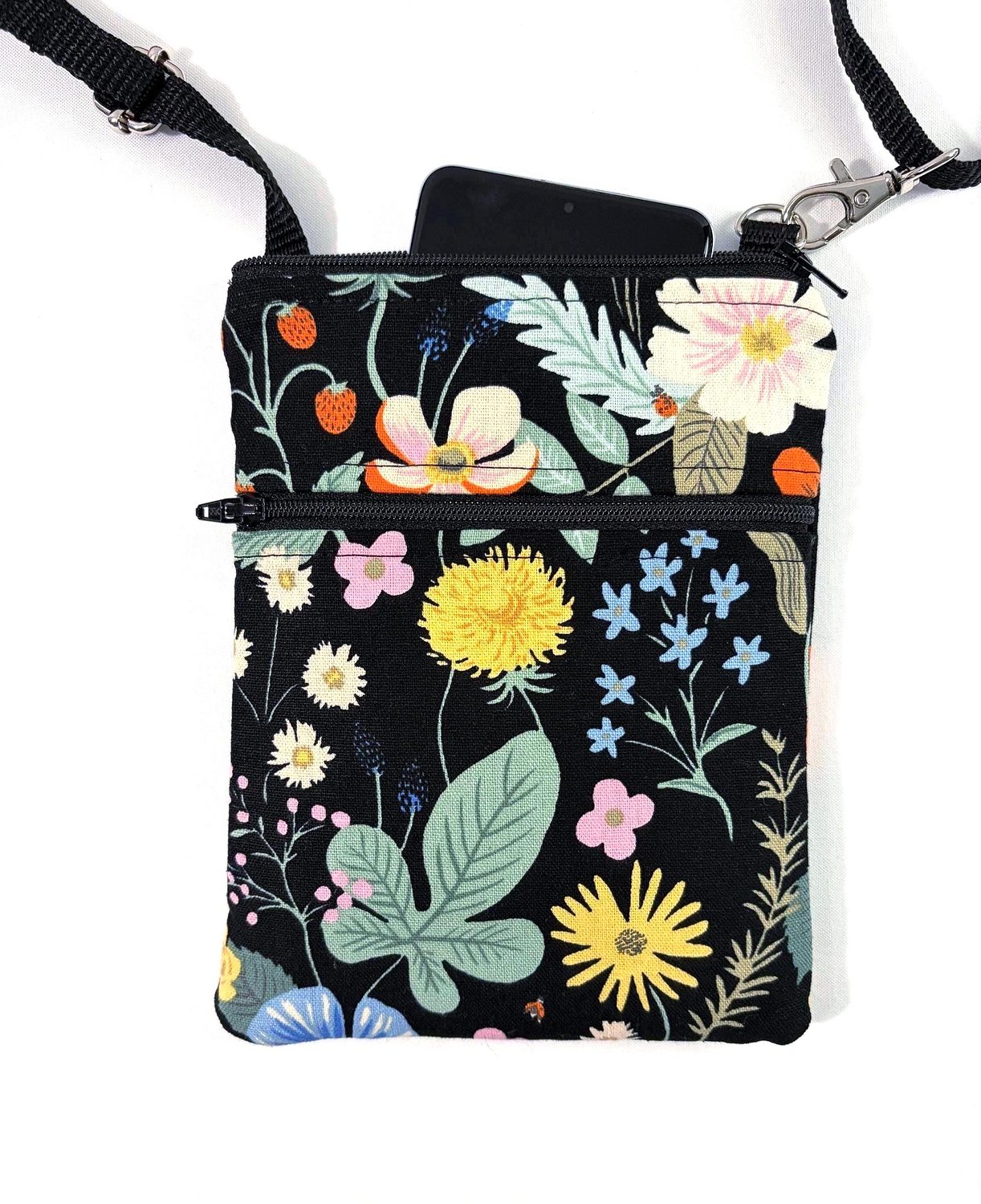 Small Crossbody Bag – Strawberry Fields Black, photo 11 of 12