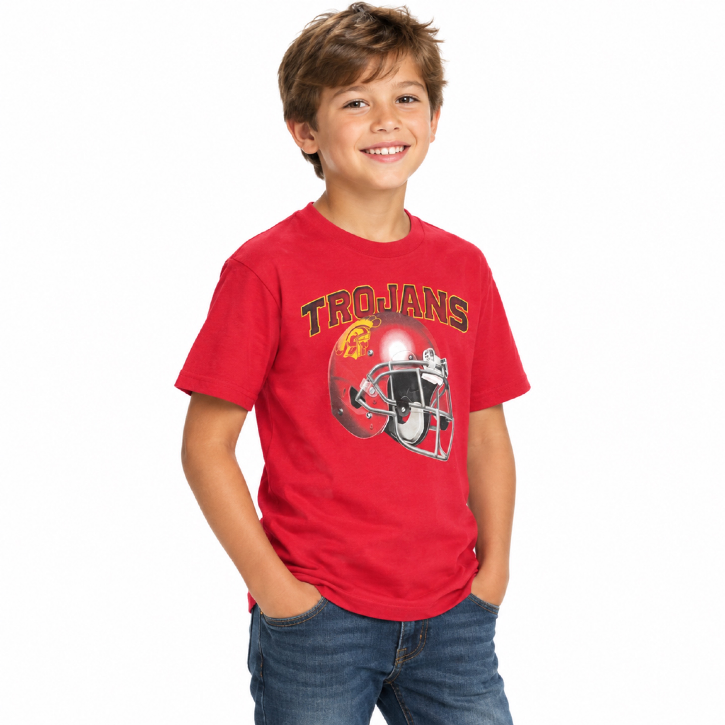 USC Trojans Red Kids Helmet Shirt