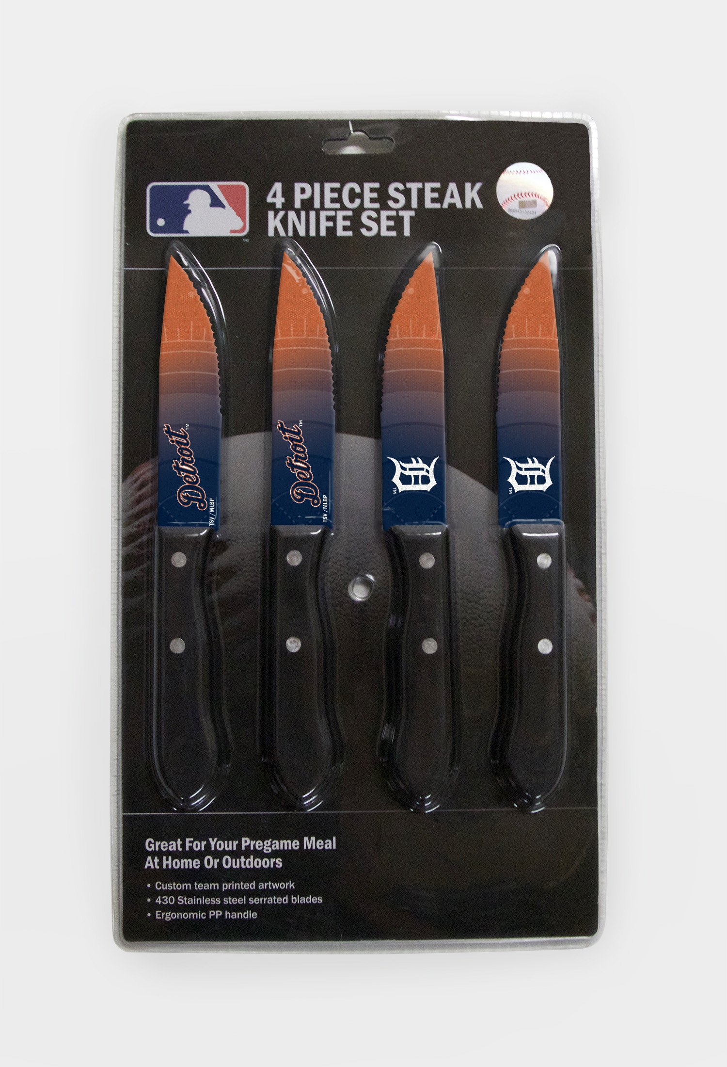 Detroit Tigers Steak Knife 4 Pack Set