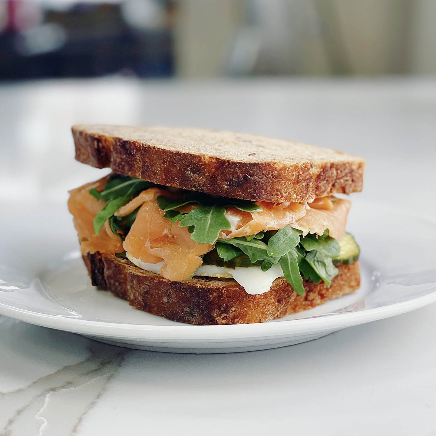 Lox & arugula sandwich