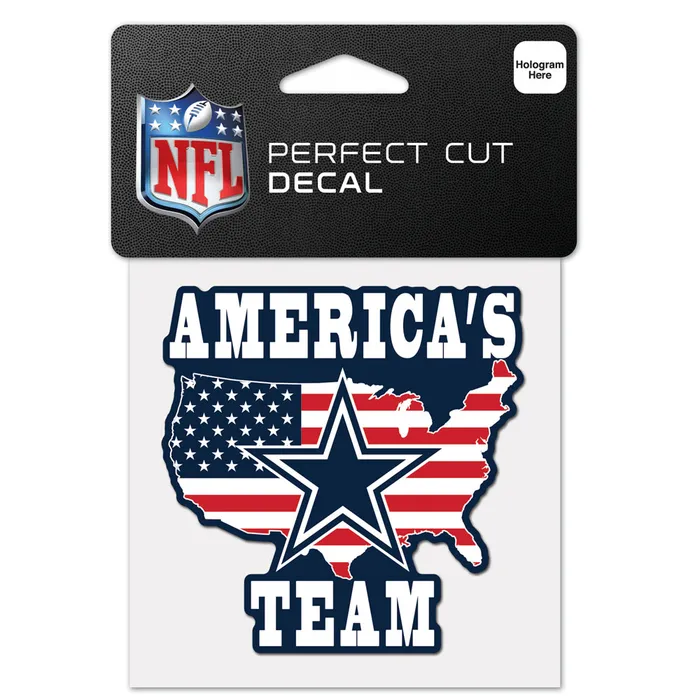 Dallas Cowboys America's Team Perfect Cut Color Decal 4x4"