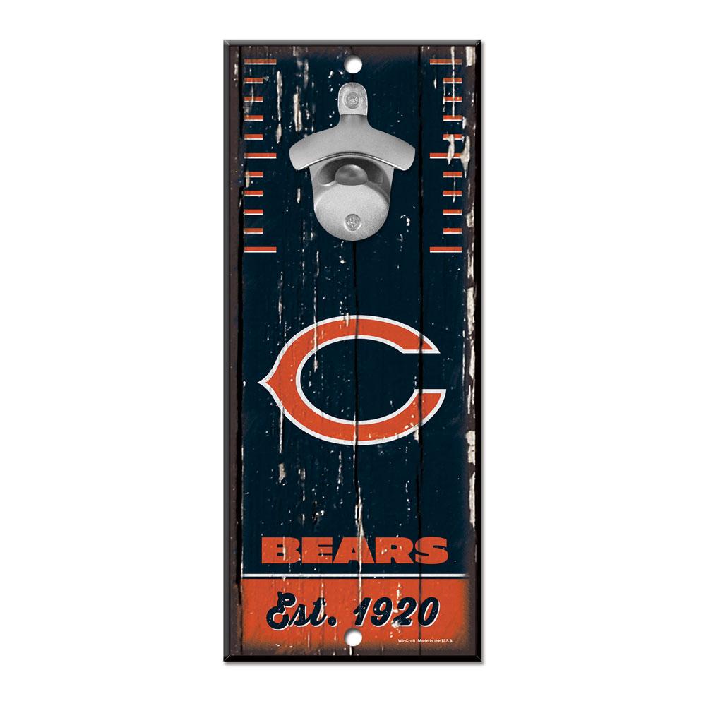 Chicago Bears Wood Bottle Opener 5x11"