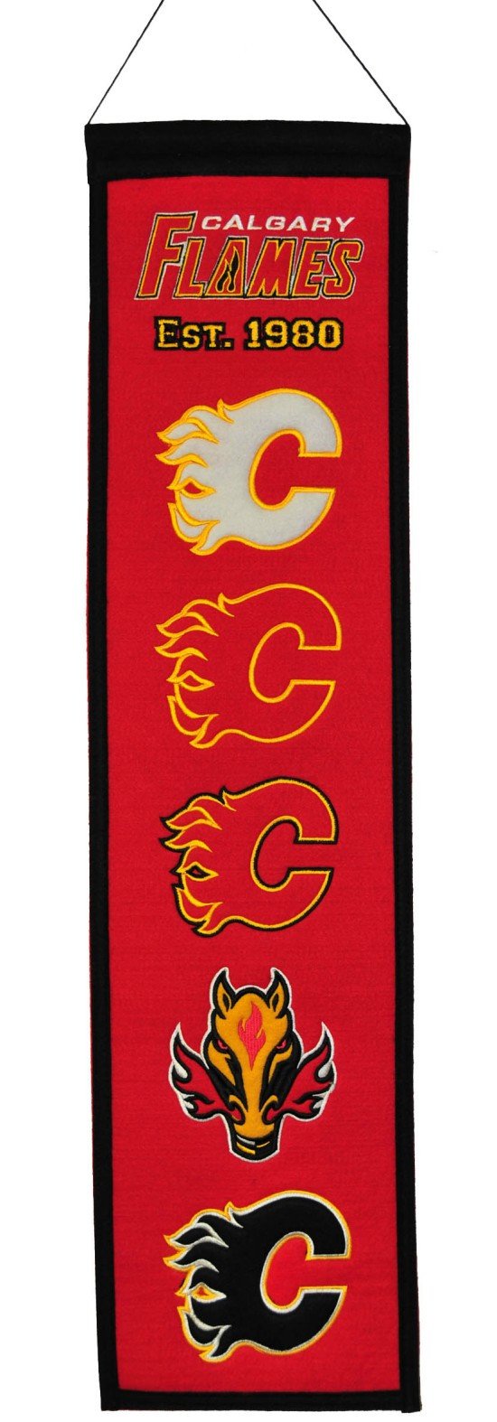 Calgary Flames Wool Heritage Banner 8x32"