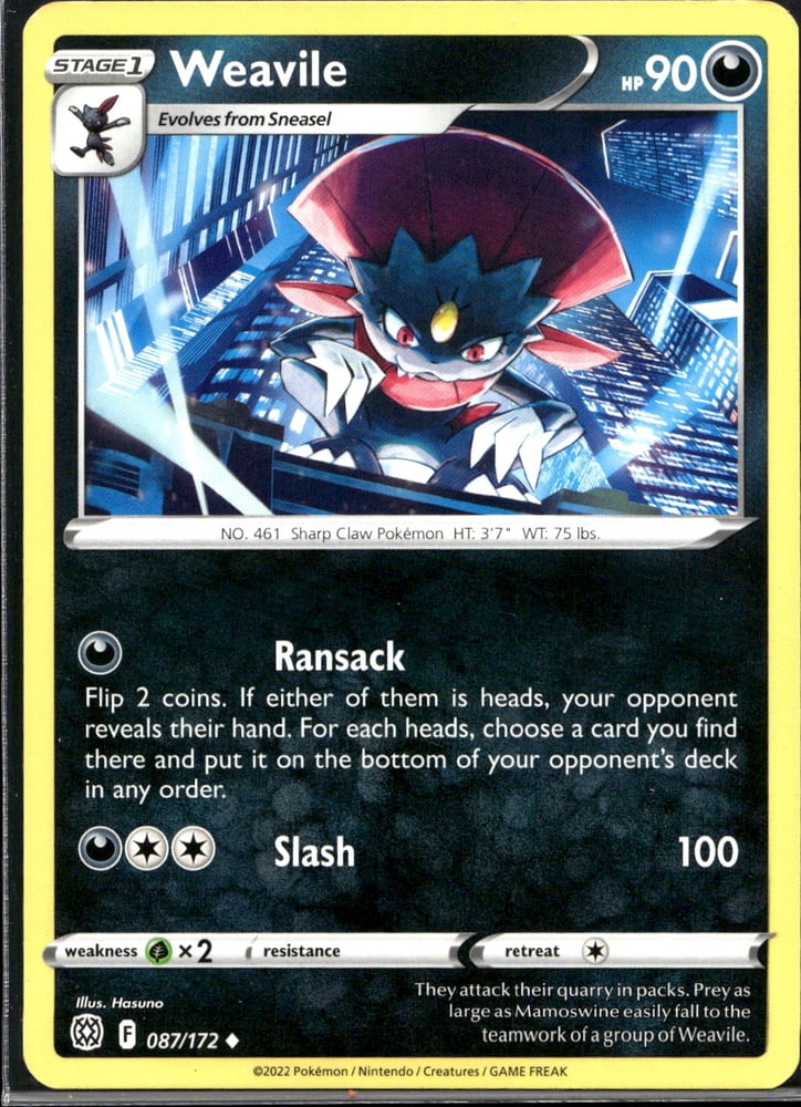 Weavile - SWSH9 87/172