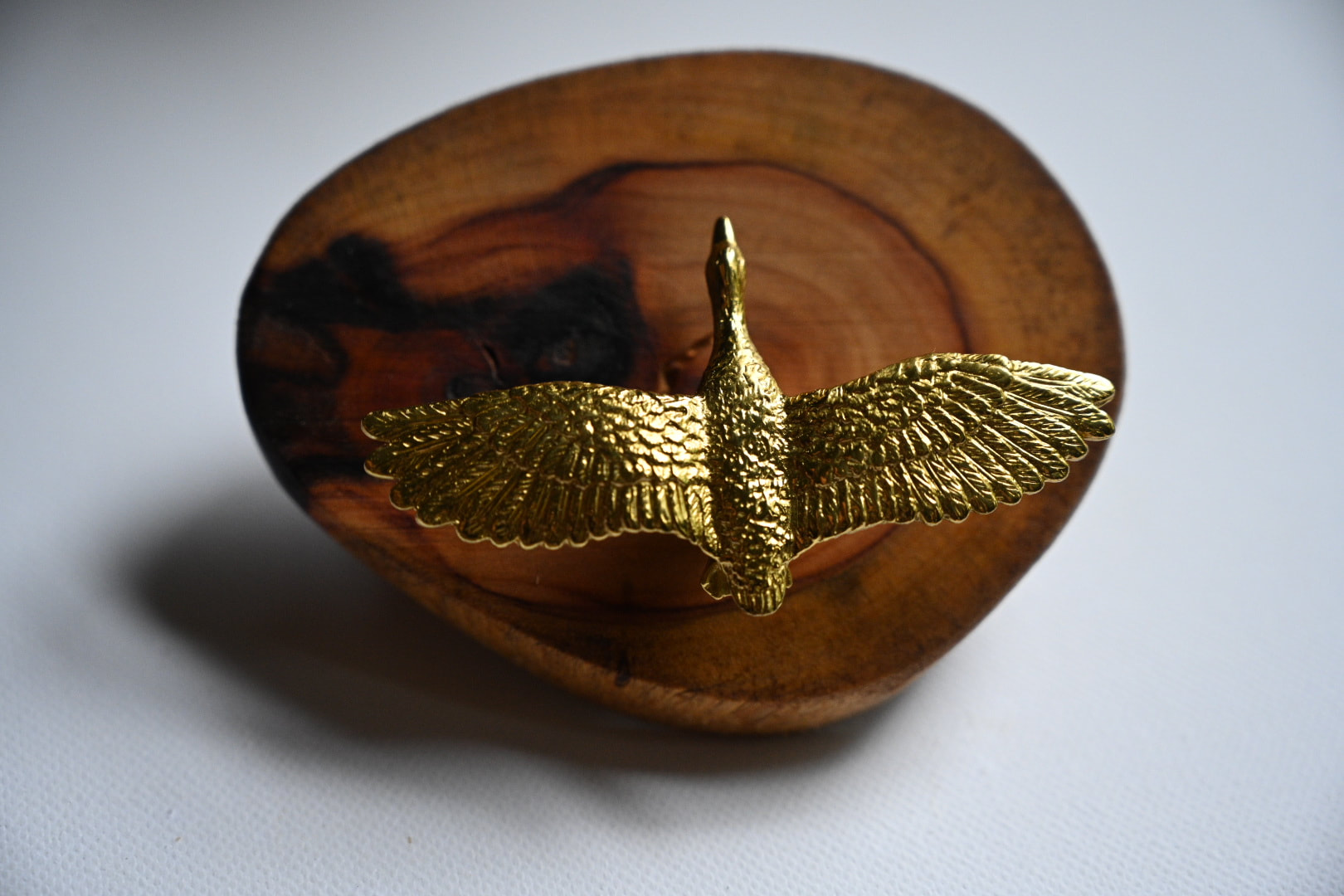 Mounted Bronze Goose