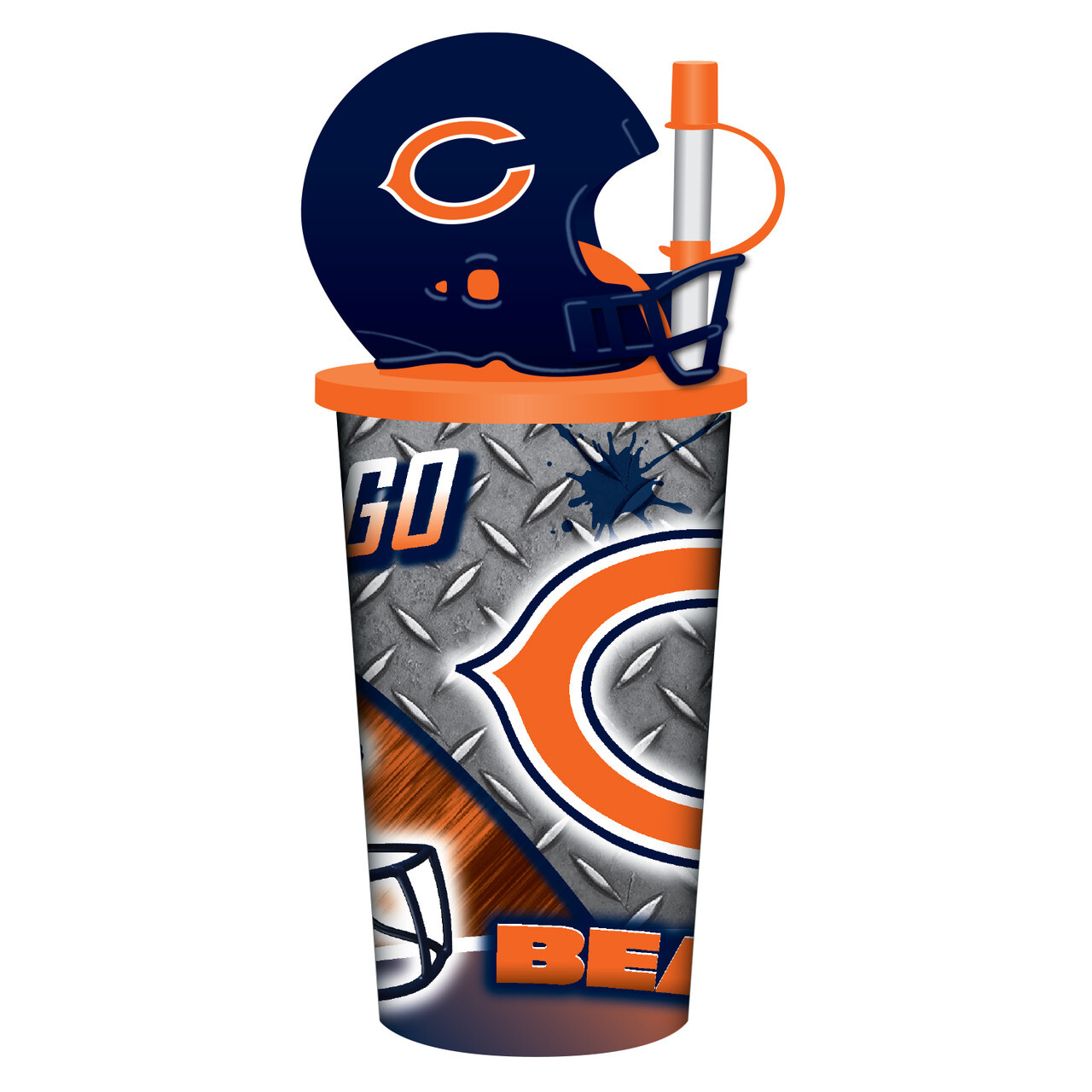 Chicago Bears Helmet Cup with Straw 32oz