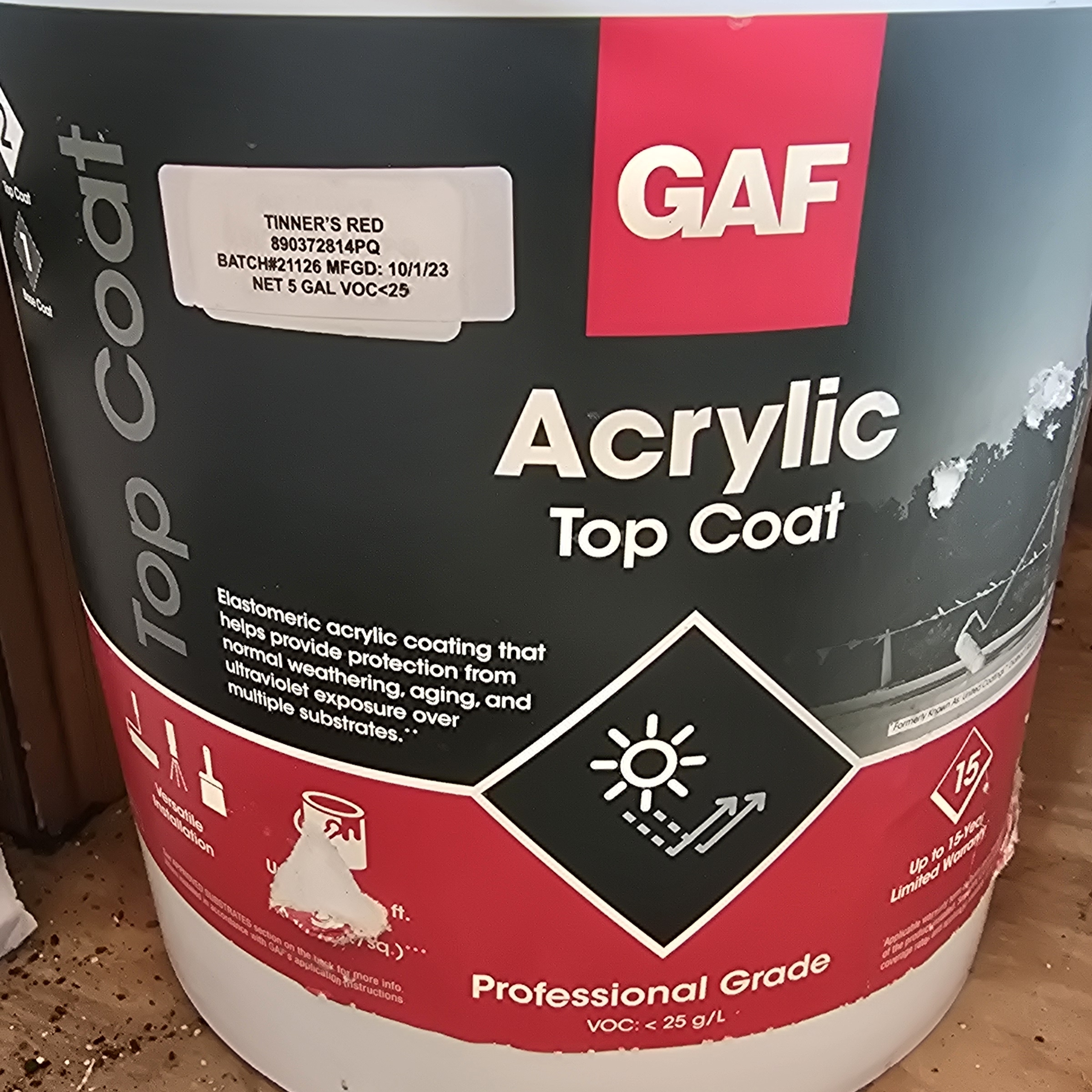 Gaf Roof Coating RED
