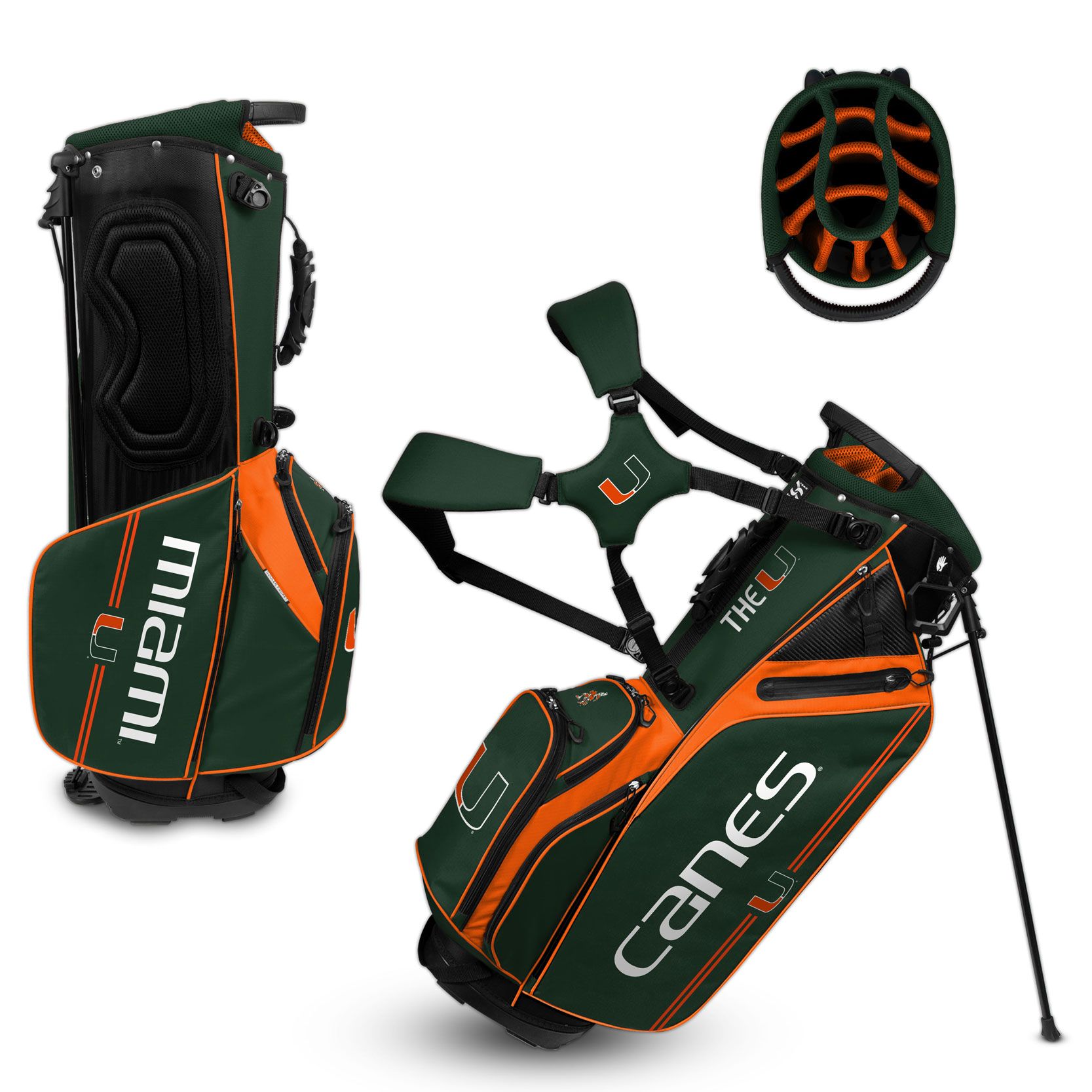 Miami Hurricanes Hybrid Caddie Carry Golf Bag