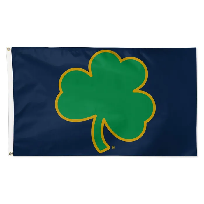 Notre Dame Fighting Irish Deluxe Navy Shamrock Flag 3x5'
