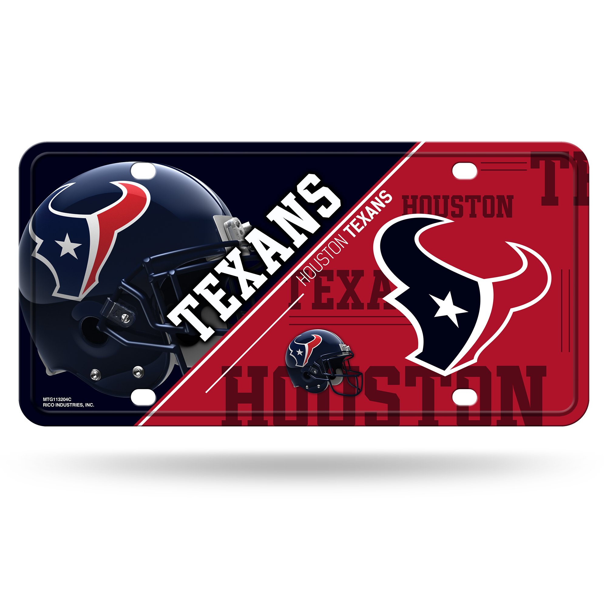 Houston Texans Metal License Plate