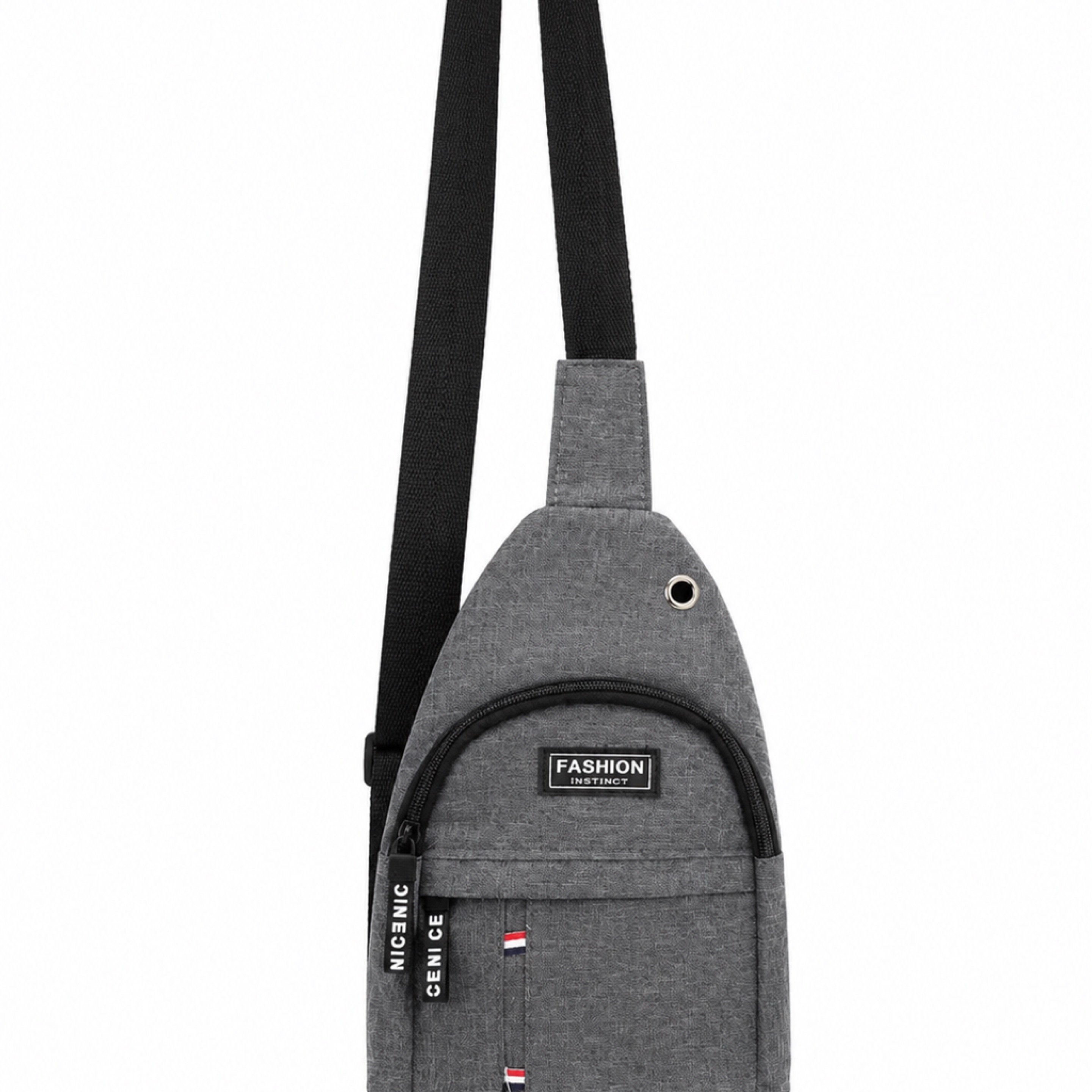 Gray Fashion Crossbody Sling Bag