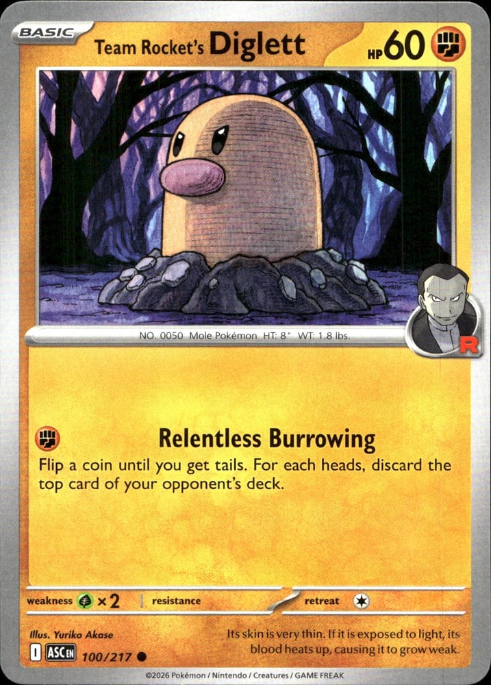 Team Rocket's Diglett - ME02.5 100/217