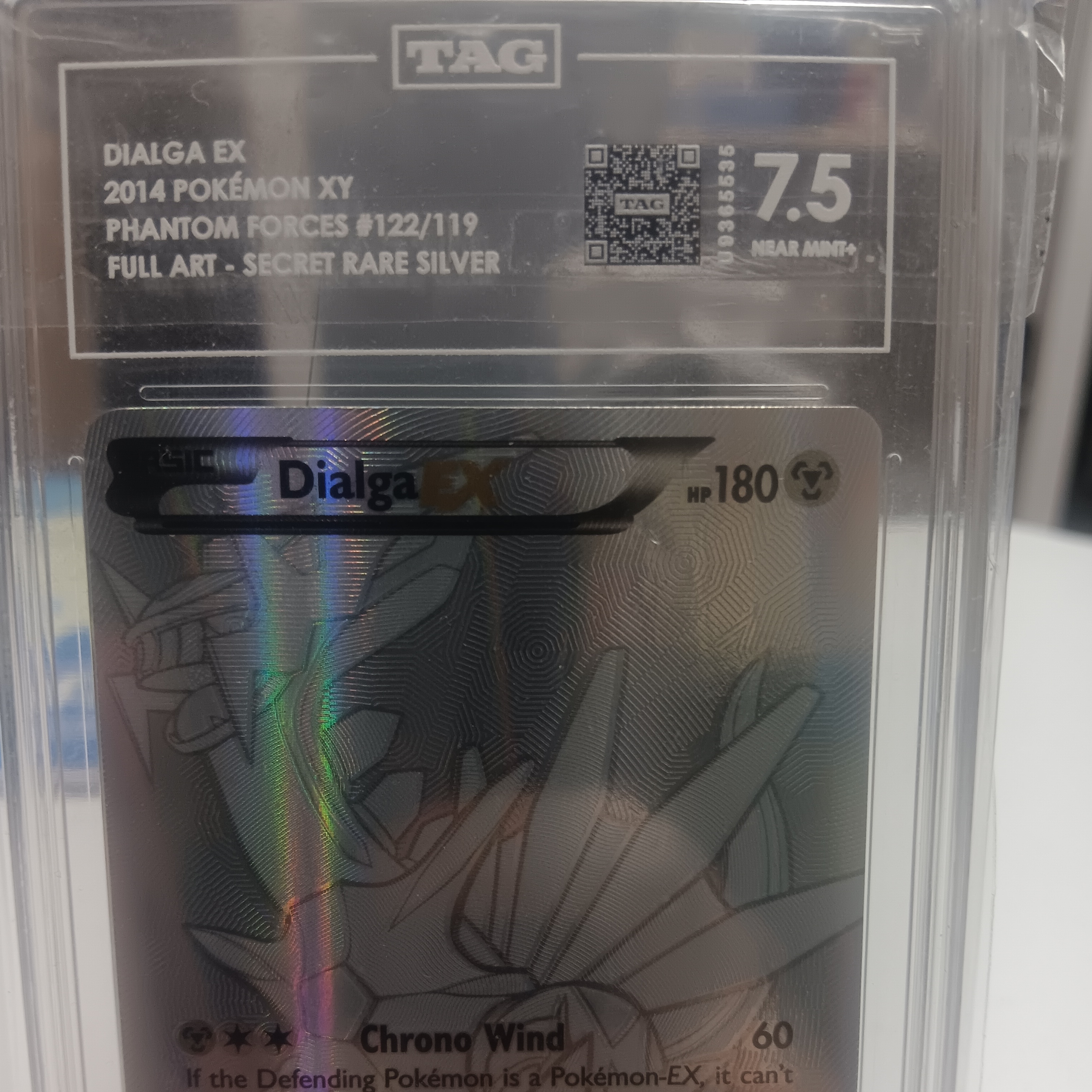 Tag 7.5 Silver Dialga Graded Card