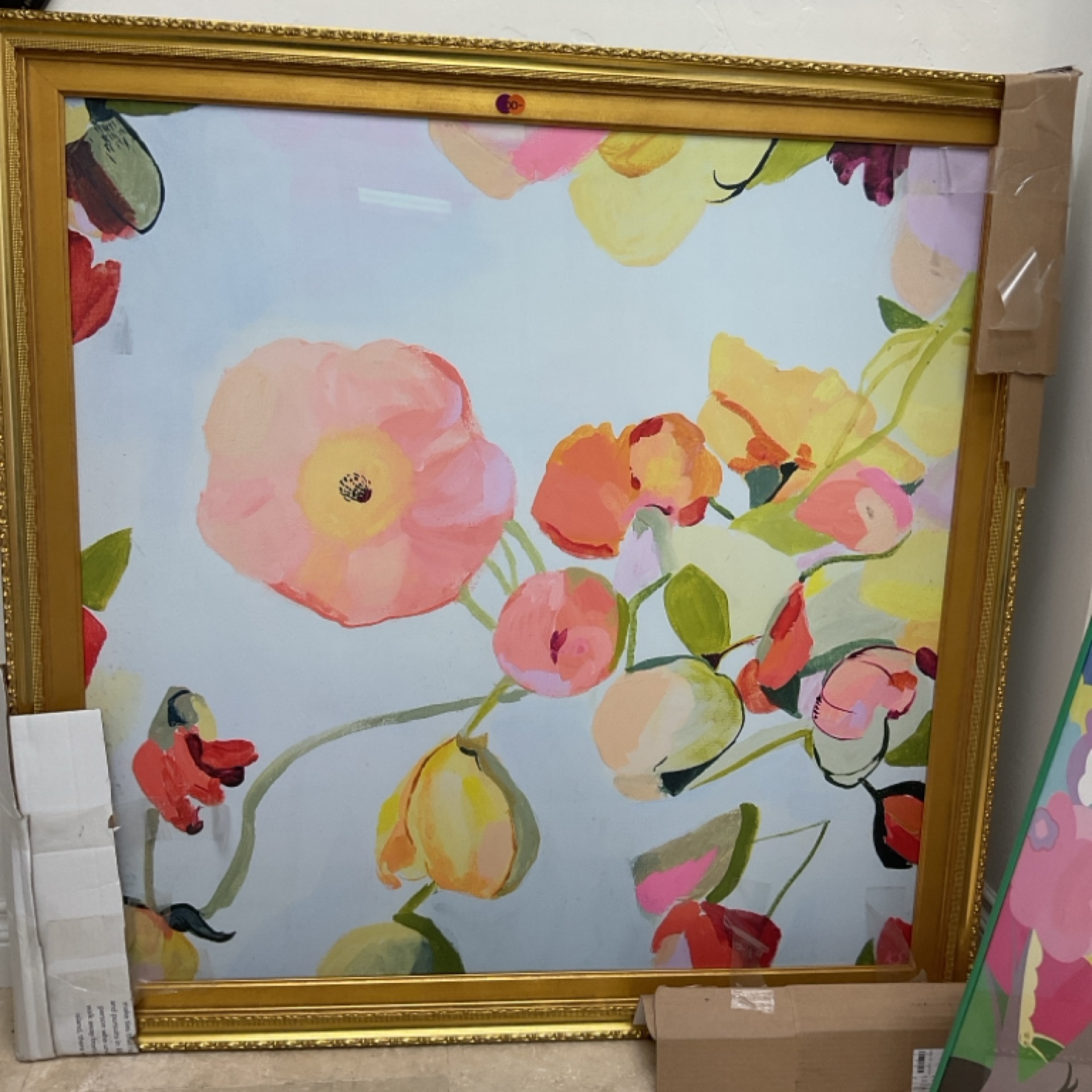Flower print frame
