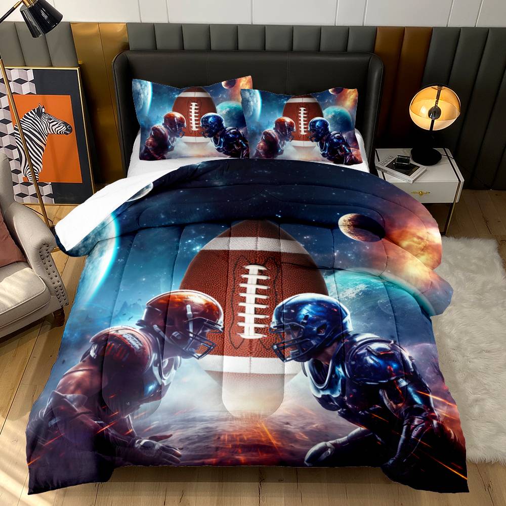 Galactic Gridiron Challenge Quilt Cover Set