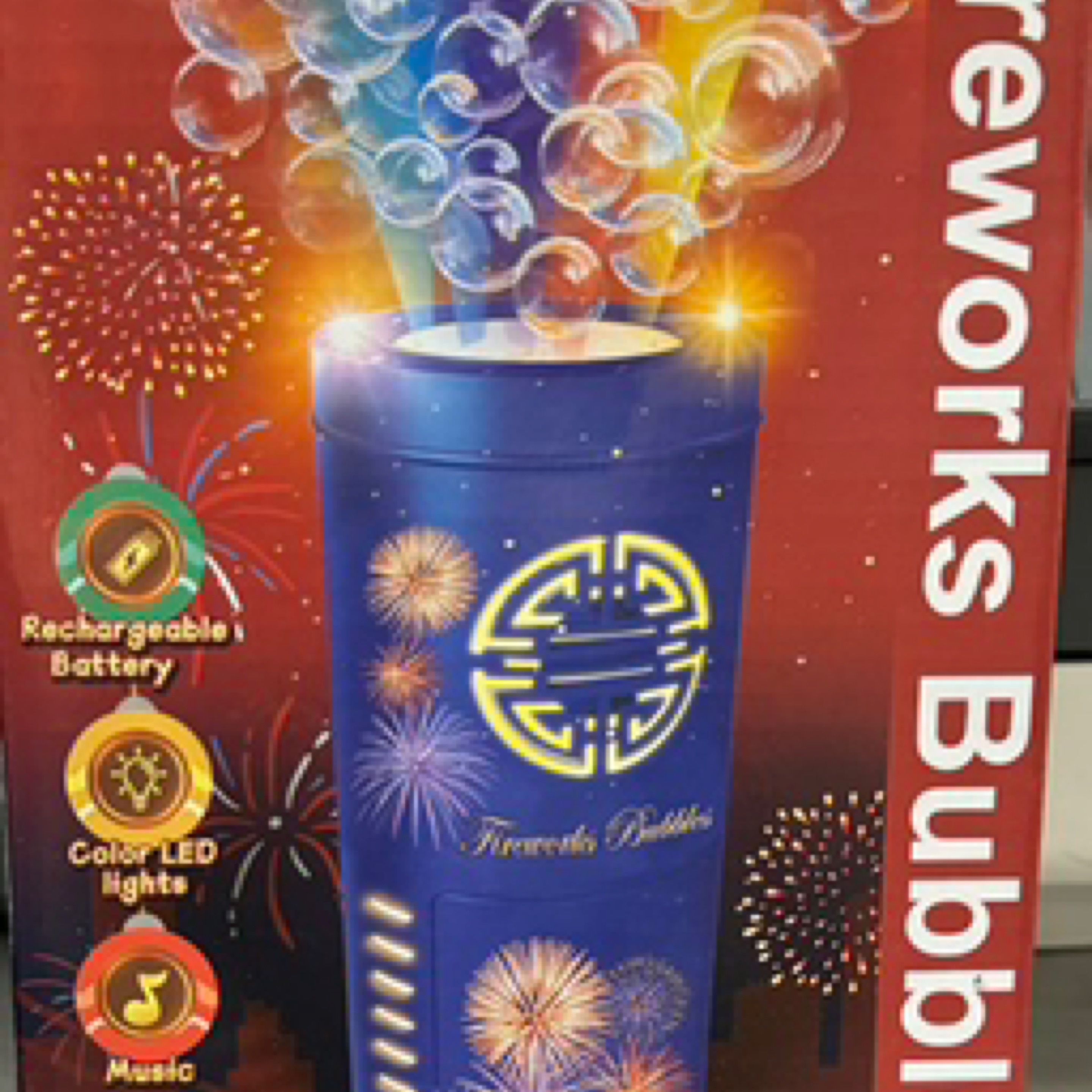 Fireworks Bubbles with LED lights and music
