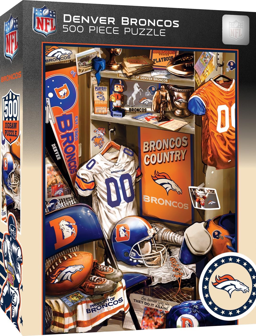 Denver Broncos Lockeroom Puzzle 500 Piece