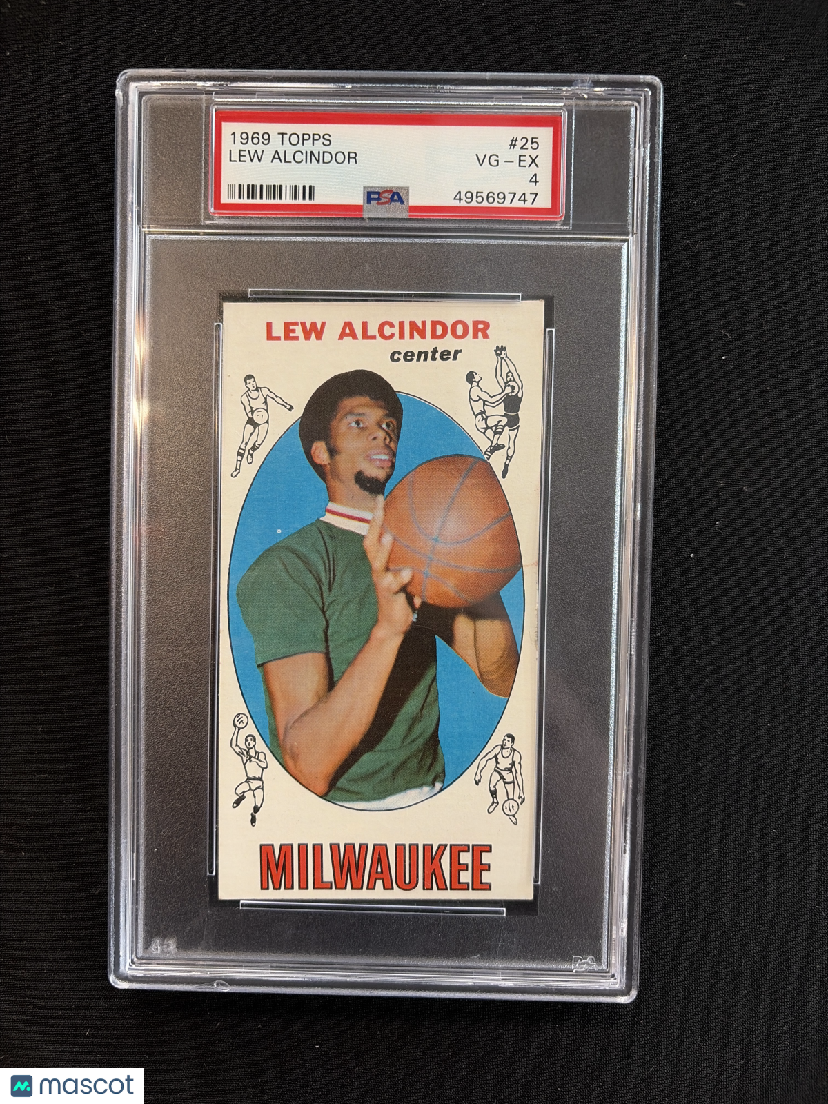 1969 Topps Lew Alcindor #25 PSA 4