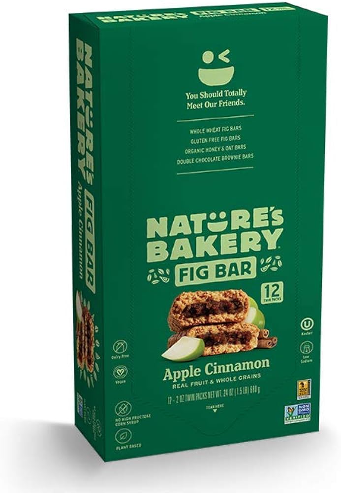 Nature's Bakery Whole Wheat Fig Bars Apple Cinnamon 2oz 12 ct