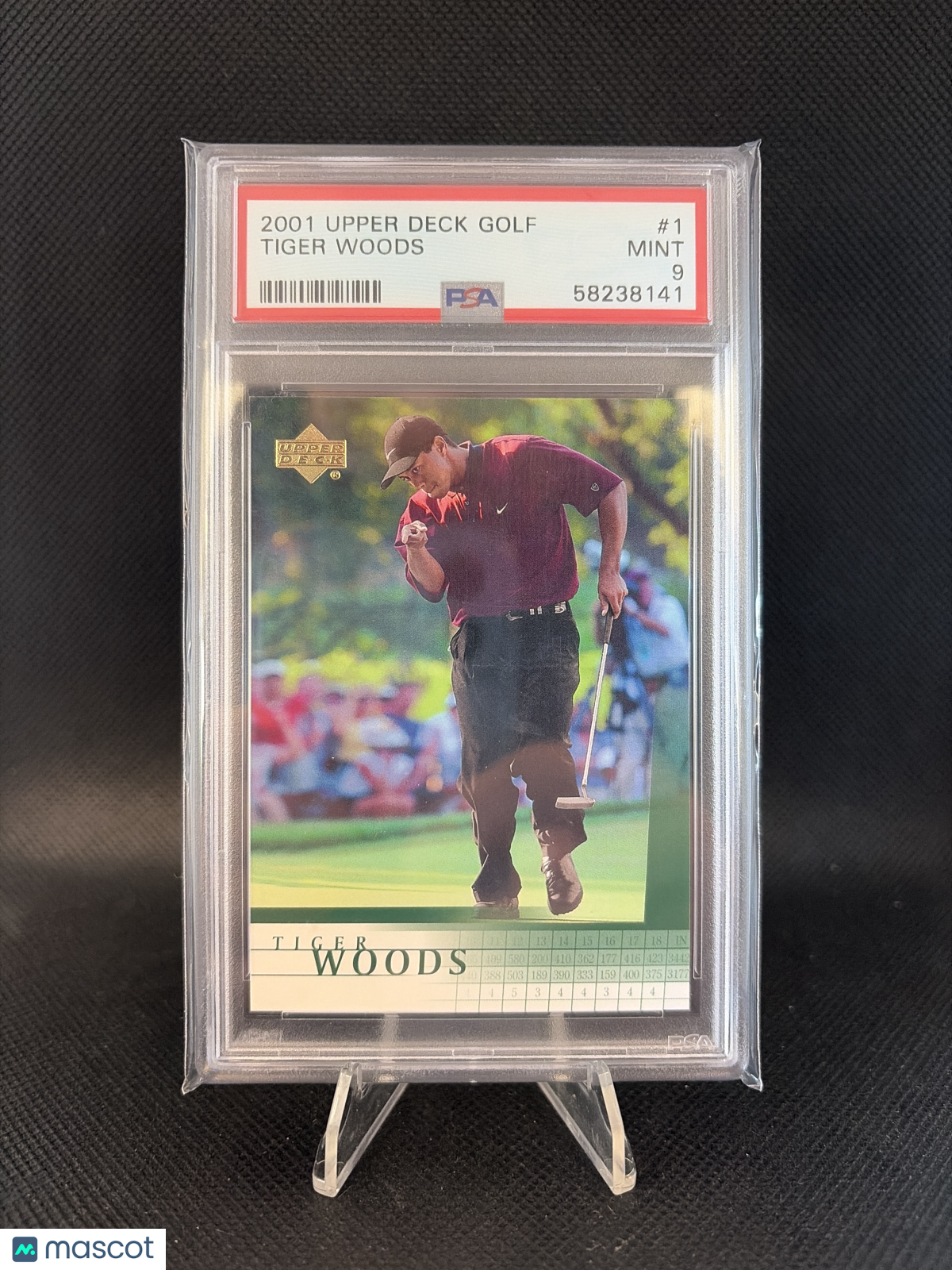 2001 Upper Deck Golf Tiger Woods PSA 9