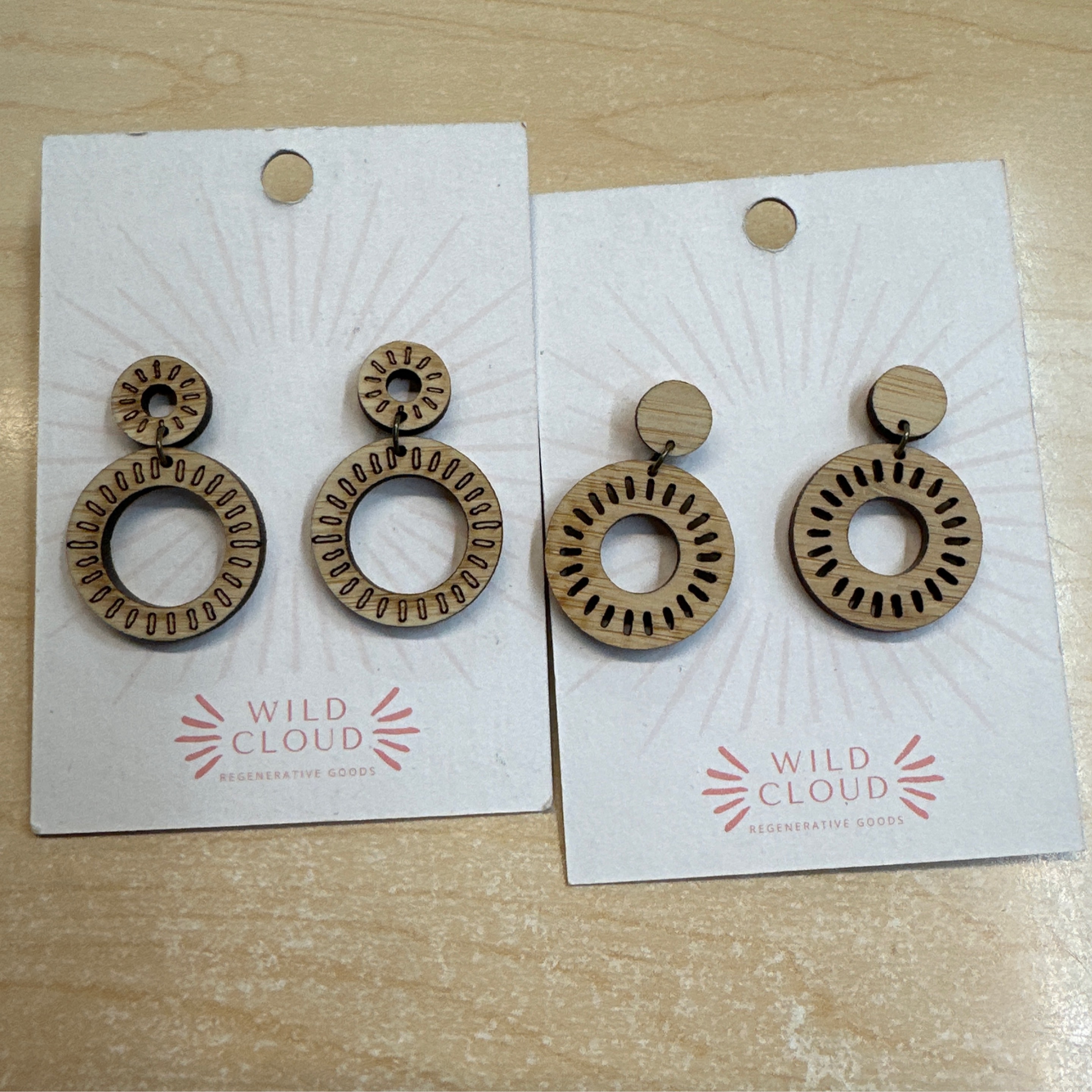 Circle Dangle Earrings-LG