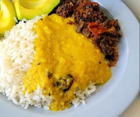 Rice, Dhal and Smoke Herring