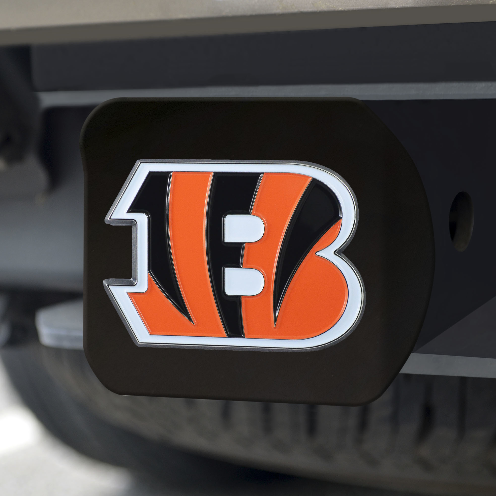 Cincinnati Bengals Black Chrome Hitch Cover