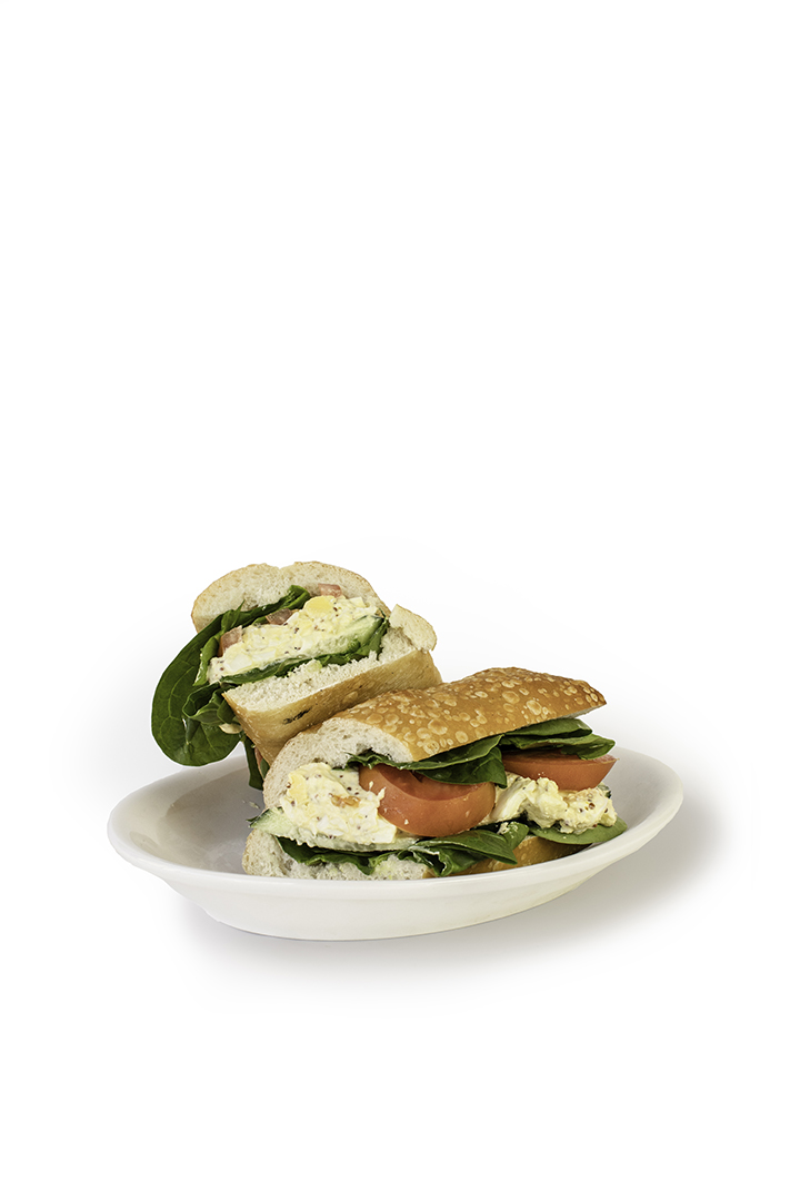 EGG SALAD ON A RUSTIC FRENCH BREAD