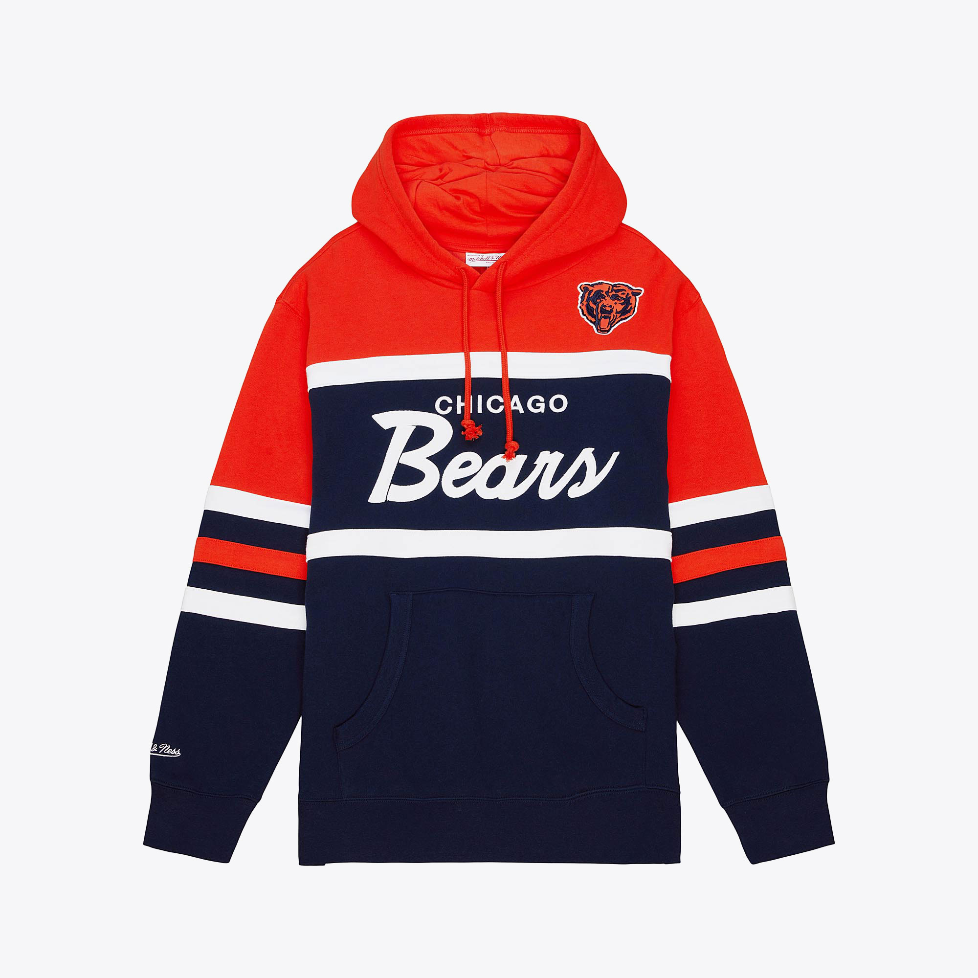 Chicago Bears Retro Script Mitchell and Ness Hooded Sweatshirt