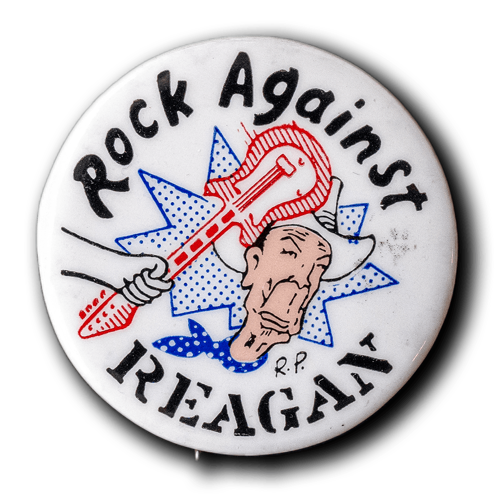 Rock Against Reagan -- 1984 Pinback [Miscellaenous Ephemera]