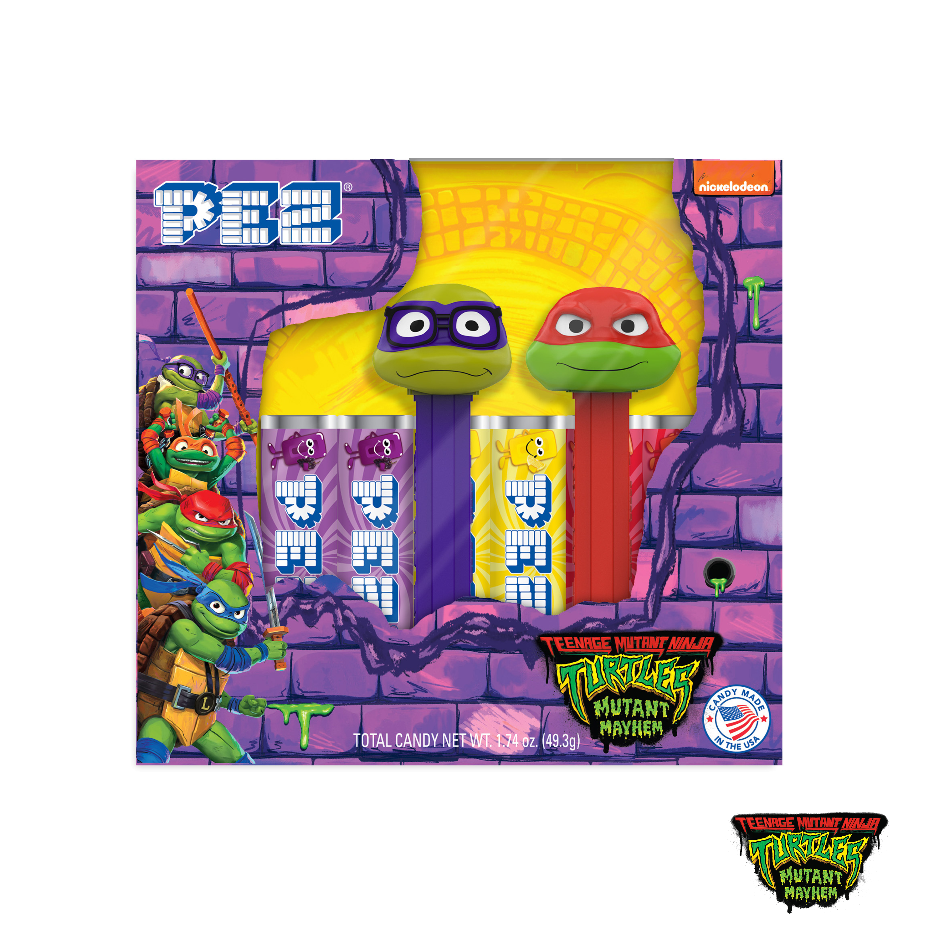 Pez Twin Pack Gift TMNT Teenage Mutant Turtle Dispenser 1.74 oz
