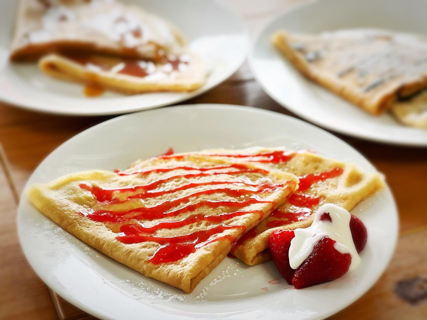Strawberry Cream Cheese Crepe (V)