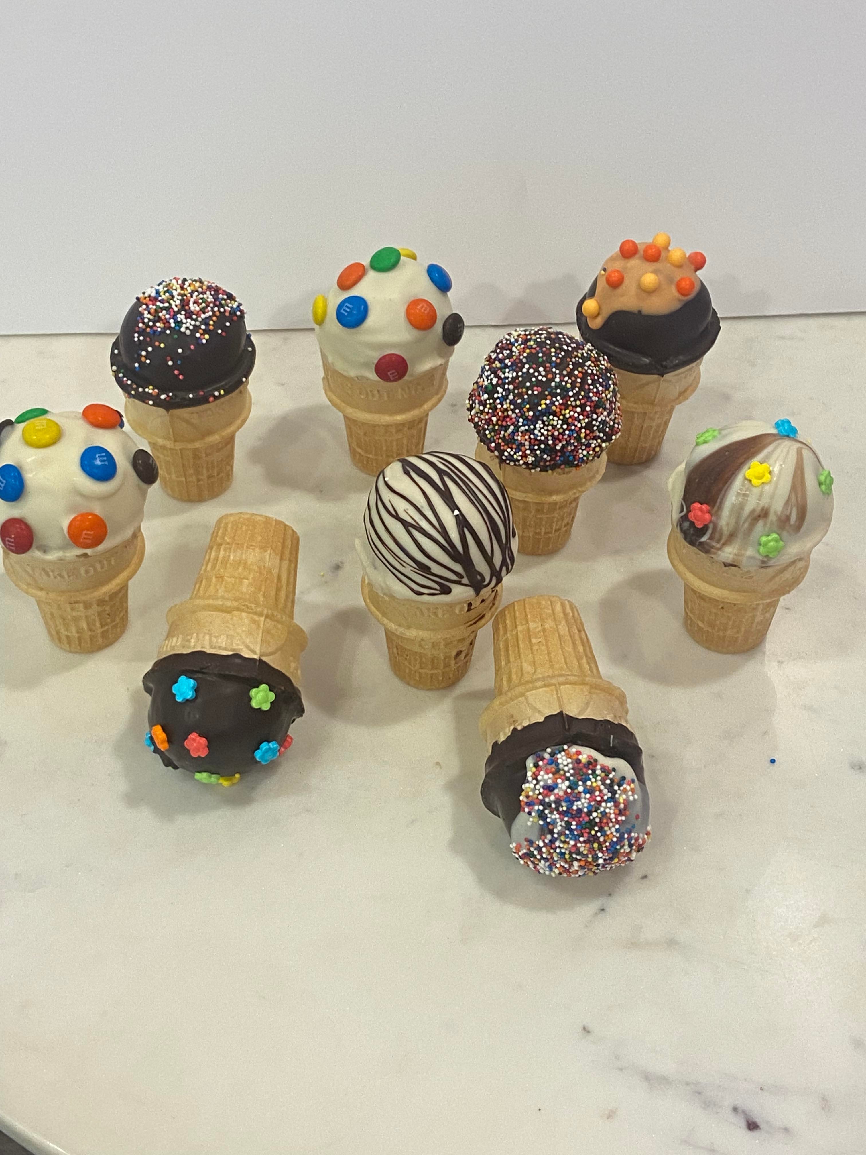 Ice Cream Cone Cake Pops