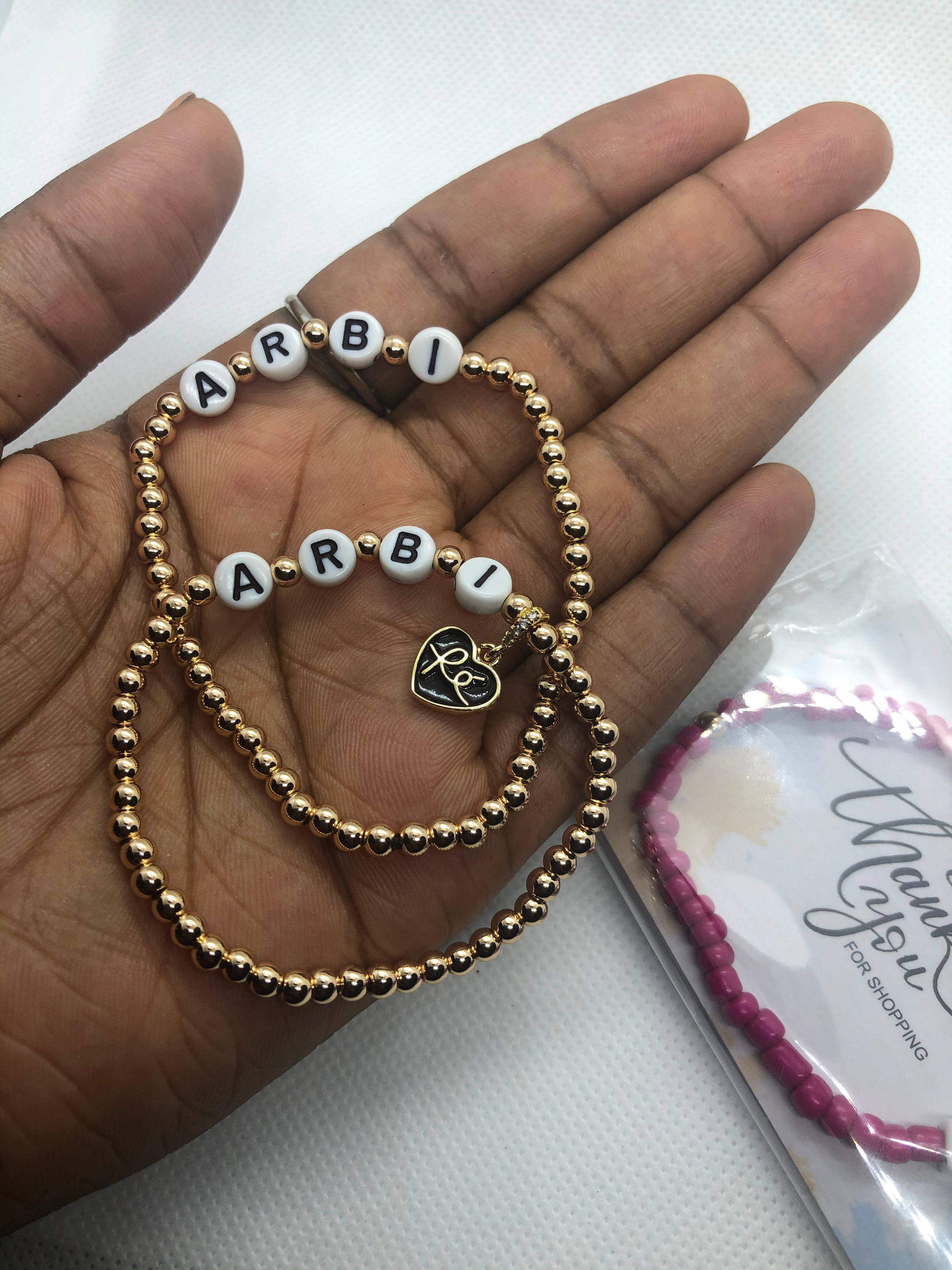 Gold Filled Custom Word Bracelets view 6