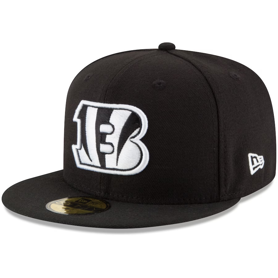 Cincinnati Bengals Black and White New Era Snapback Hat