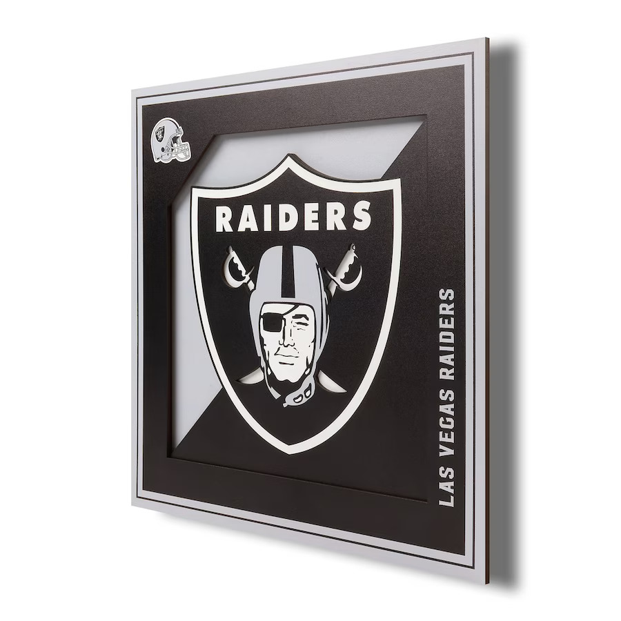 Las Vegas Raiders 3D Wall Art 12x12"