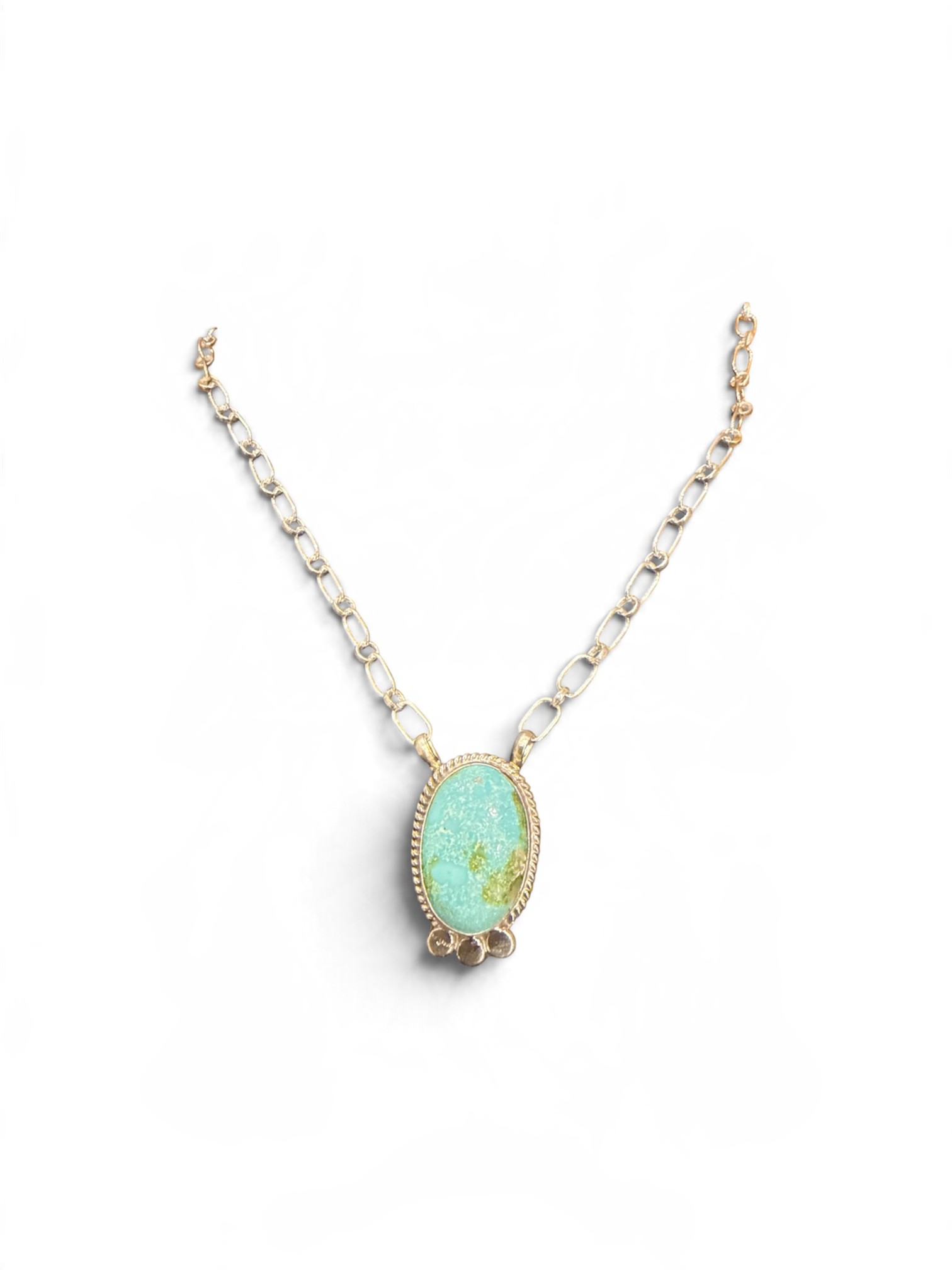 Durango Darlings - Light Blue Turquoise Silver Necklace with Pendant
