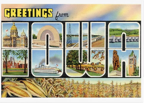 Greetings From Iowa Greeting Card