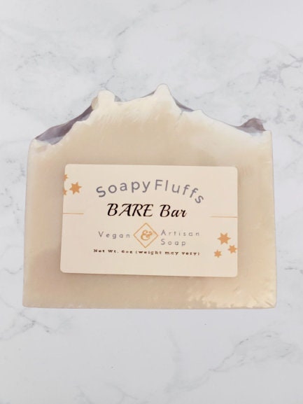 BARE Bar - Artisan Handcrafted Soap for Skin Cleansing and Moisturizing Bar for Men & Women, Made in the USA, Fragrance amd Colorant Free!