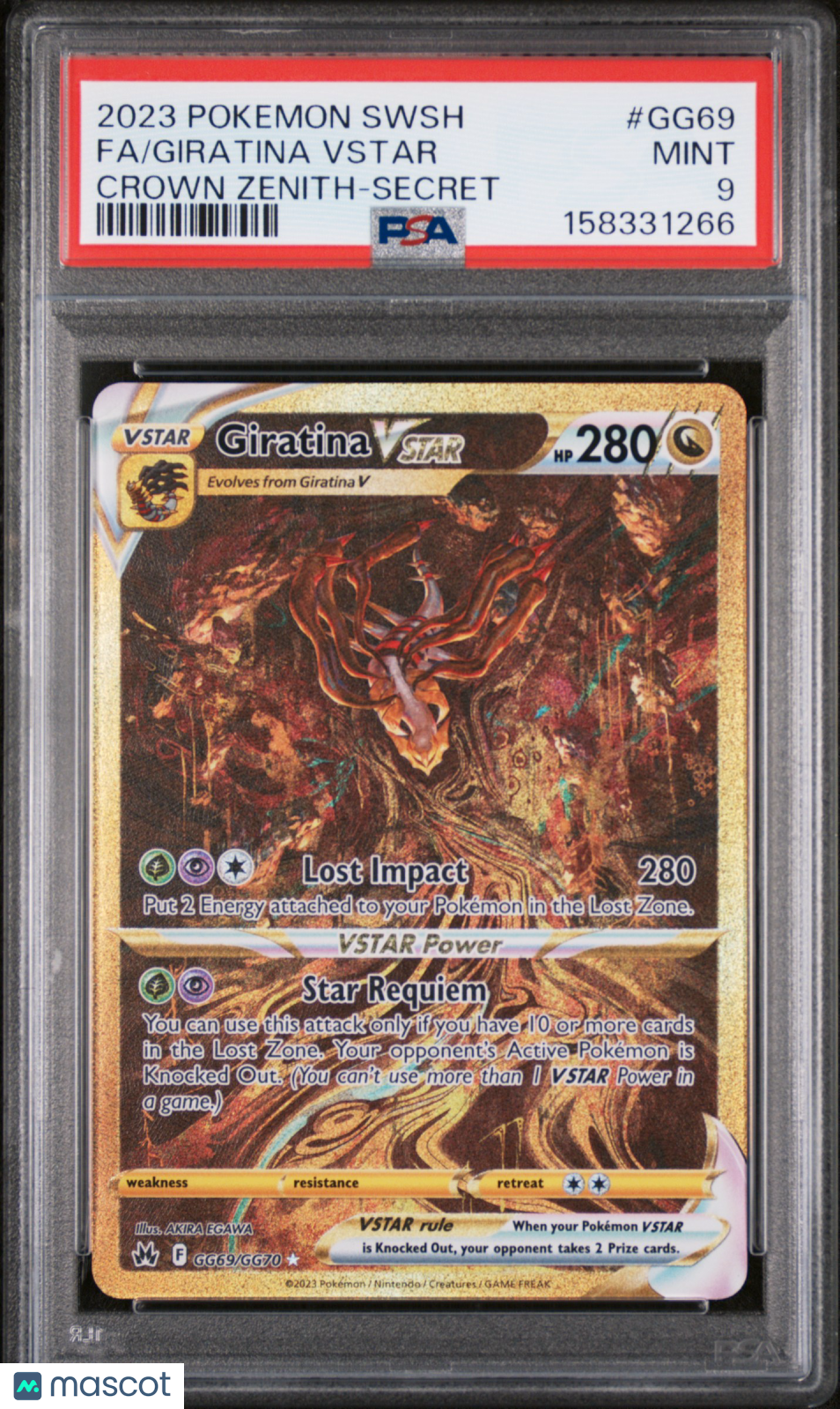 2023 Crown Zenith Giratina VSTAR PSA 9 #GG69