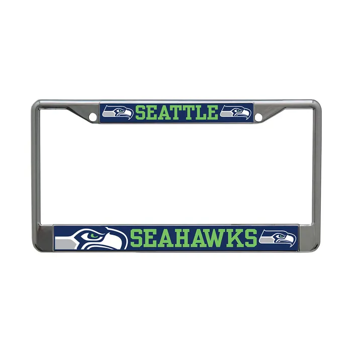 Seattle Seahawks Mega Chrome License Plate Frame