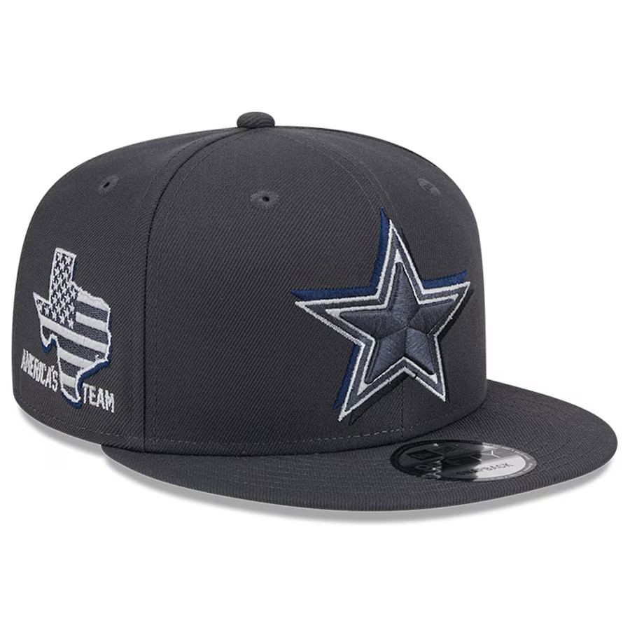 Dallas Cowboys New Era Graphite 2024 Draft Snapback Hat