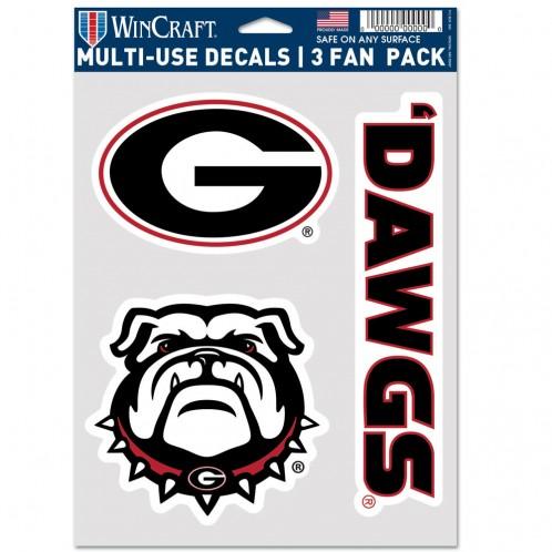 Georgia Bulldogs Multi Use 3 Pack Fan Decals