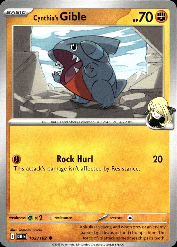 Cynthia's Gible - SV10 102/182