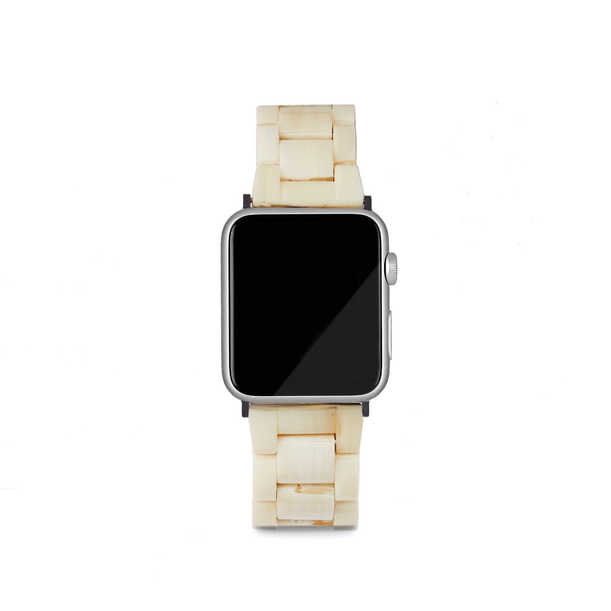 Apple Watch Band in Alabaster - 38mm/40mm/41mm w/Rose Gold Hardware