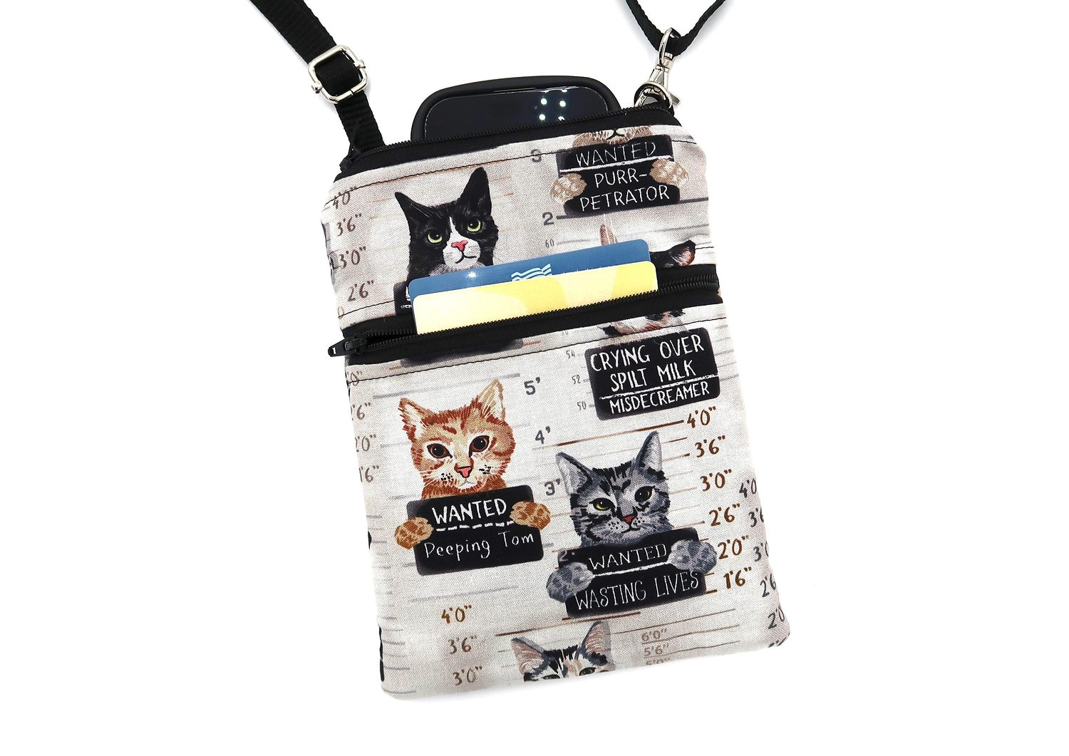 Small Crossbody Bag – Cat Mugshots, photo 4 of 5