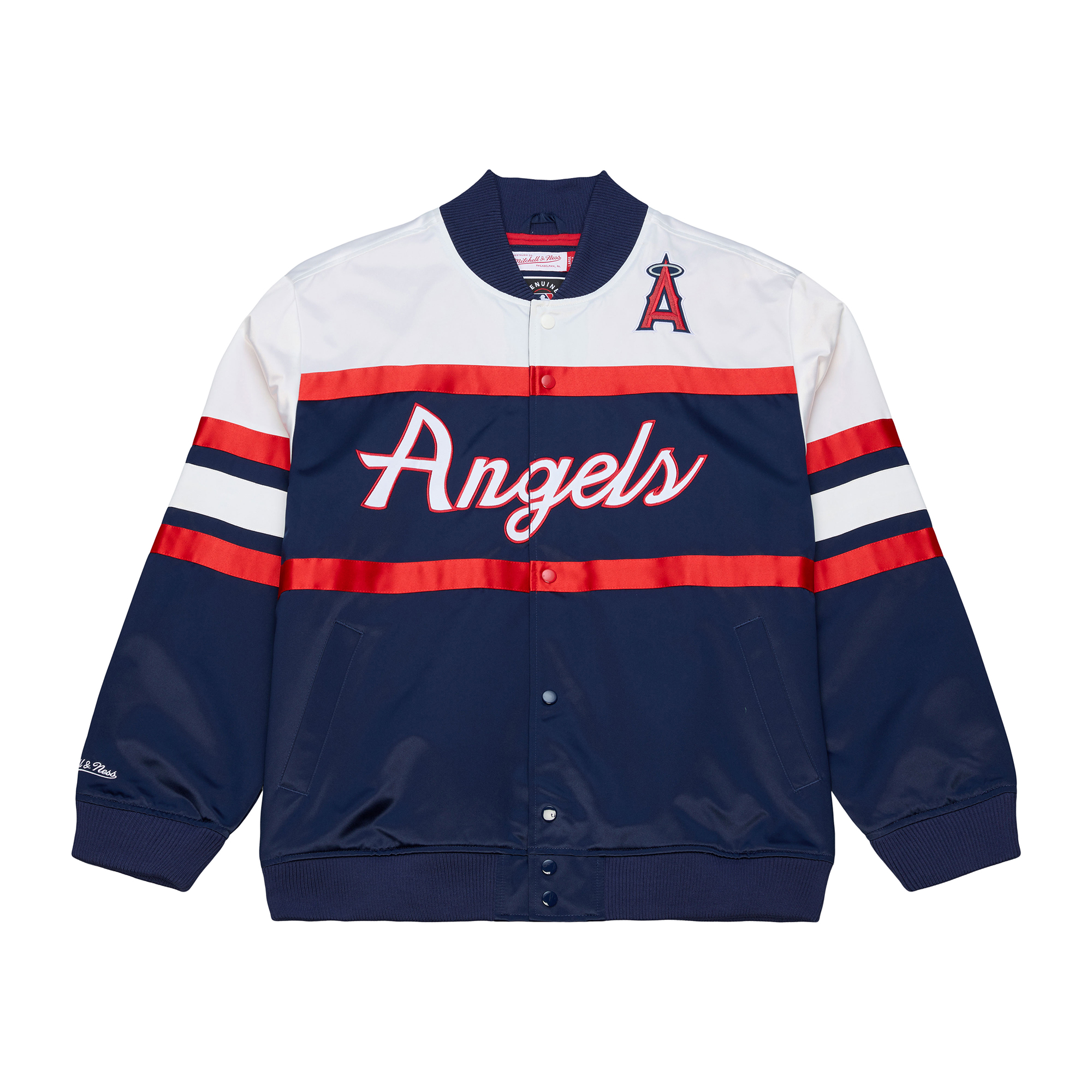 Los Angeles Angels Head Coach Mitchell and Ness Satin Jacket