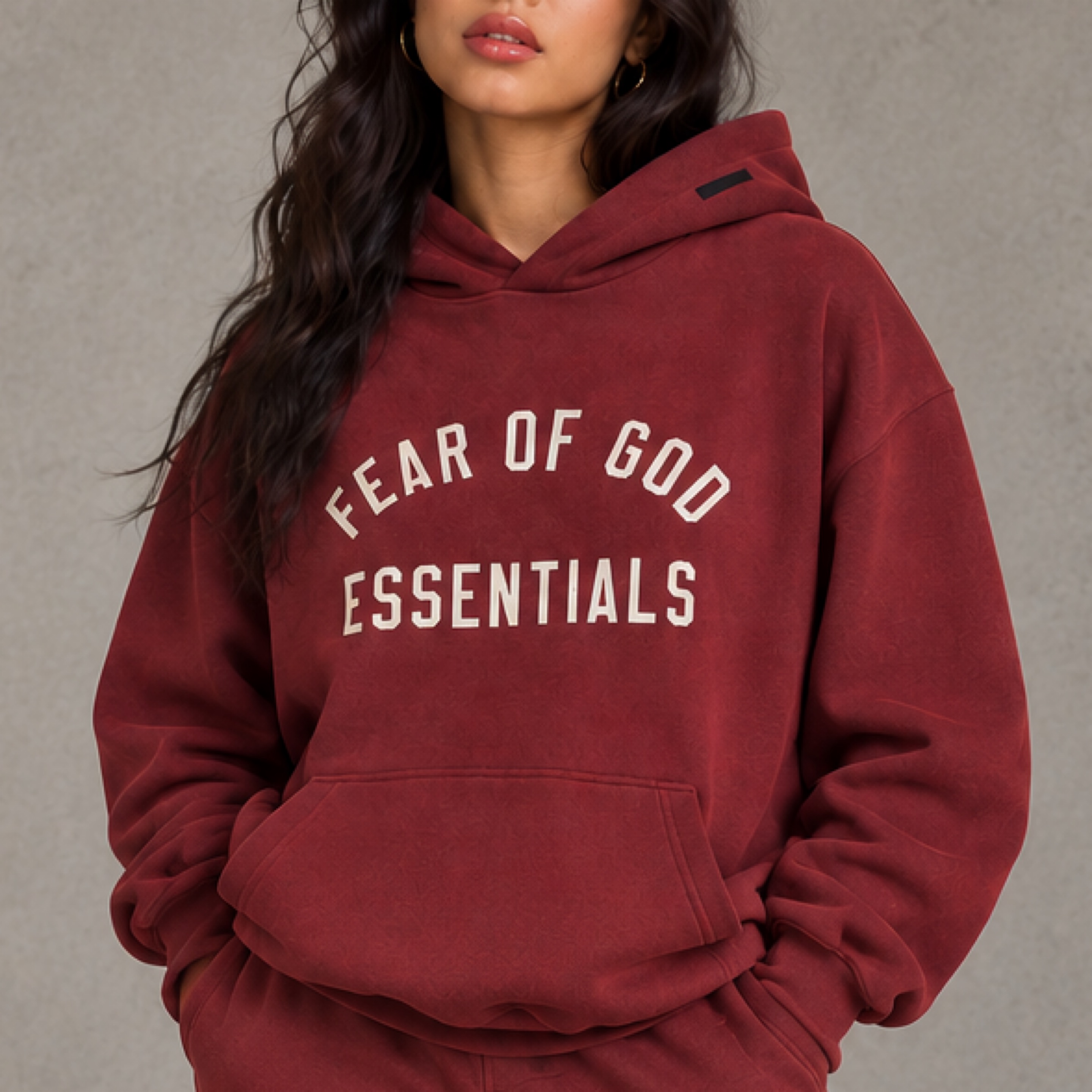 Essentials Hoodie (Crimson) 